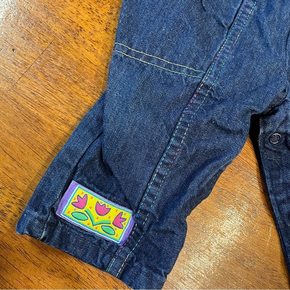 Vintage Osh-Kosh Denim Overalls blue patch size 12 months 100% cotton - Picture 2 of 9